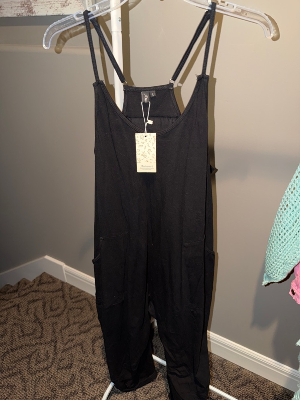 Everyday Black Sleeveless Jumpsuit with Pockets